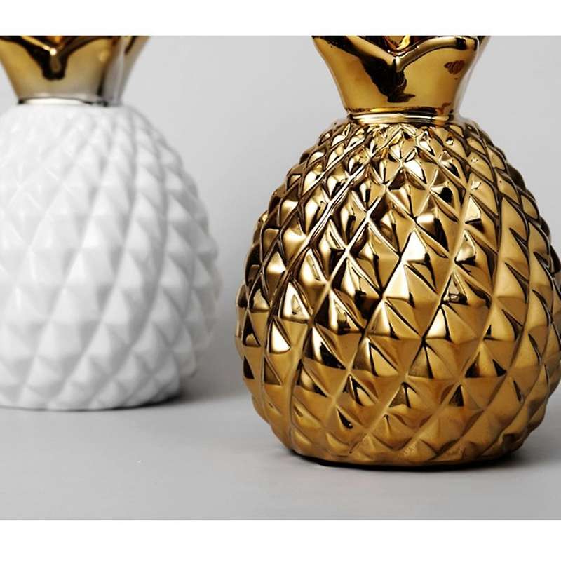 Ceramics Pineapple Shaped Figurine Pineapple Luxury Crafts Gift-a