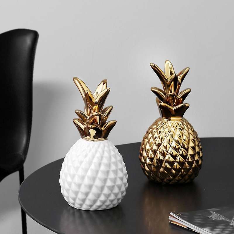 Ceramics Pineapple Shaped Figurine Pineapple Luxury Crafts Gift-a