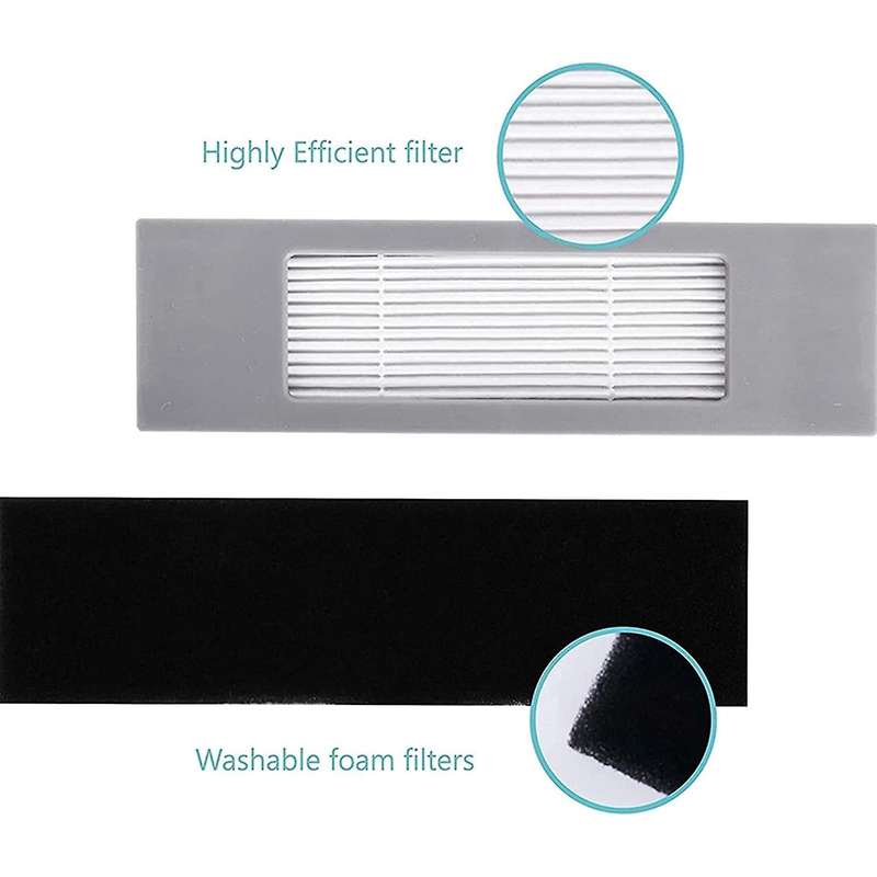 15 Pcs Accessories Main Brush Side Brushes Filters Cleaning Mop Pads