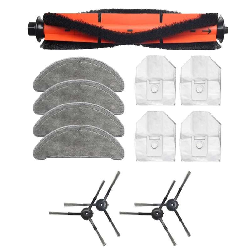 For Xiaomi Roidmi Eve Plus Side Brush Main Brush Dust Bag Mop Rag