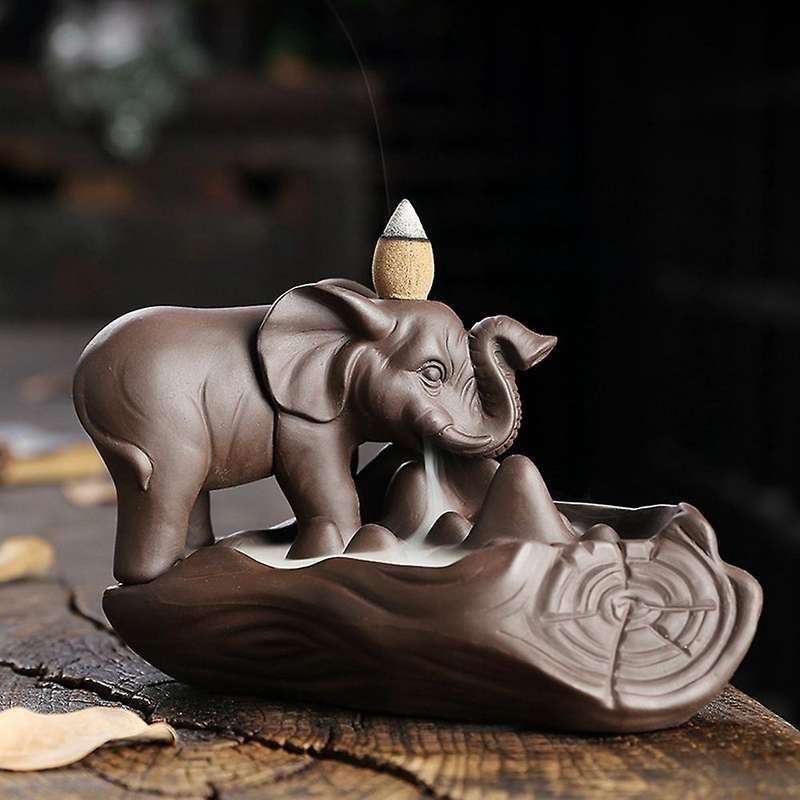 Incense Burner Elephant God Emblem Auspicious and Success Home Decor