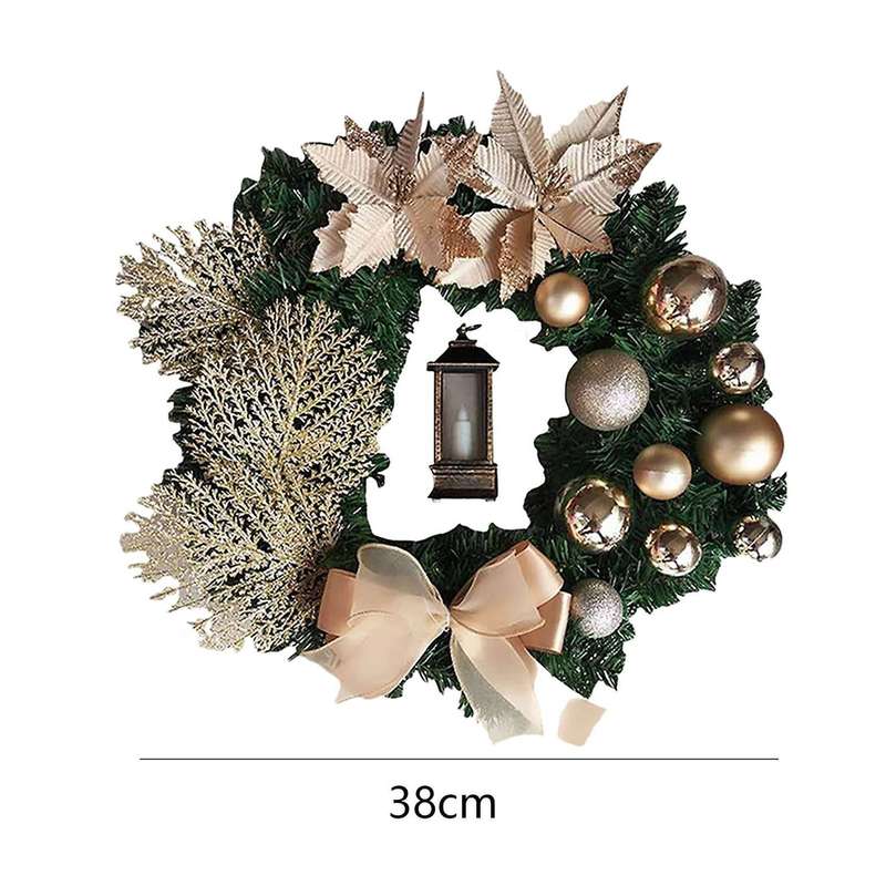 Elegant Champagne Gold Christmas Wreath Home Christmas Ornaments