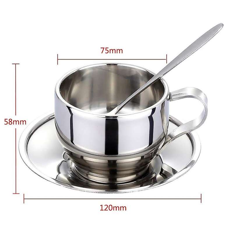 Coffee Cup Set - Stainless Steel Double Walled Cup 125ml (set Of 2)