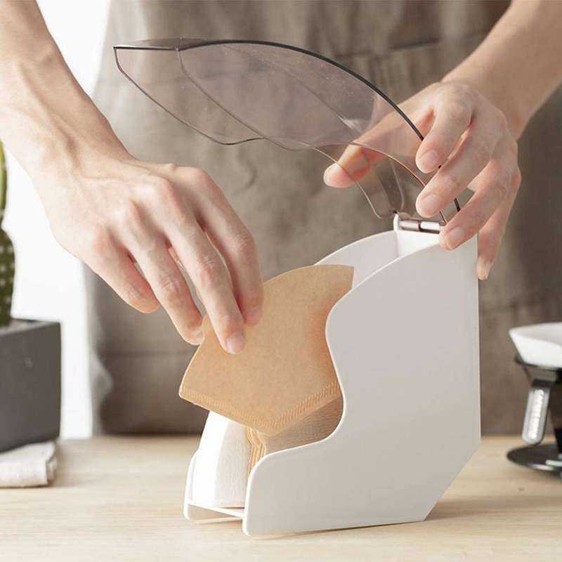 Coffee Filter Holder,coffee Paper Storage Dispenser Rack Shelf
