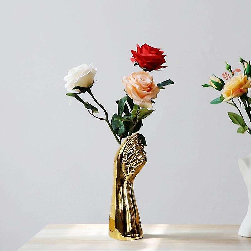 Nordic Ceramic Vase Modern Home Office Decoration Crafts Silver