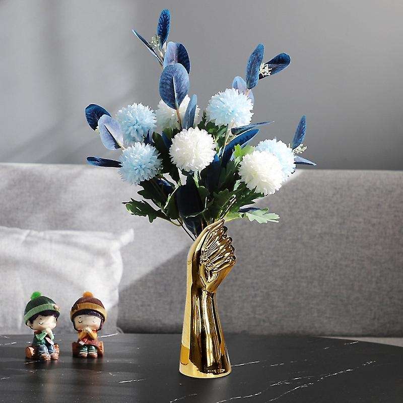 Nordic Ceramic Vase Modern Home Office Decoration Crafts Silver