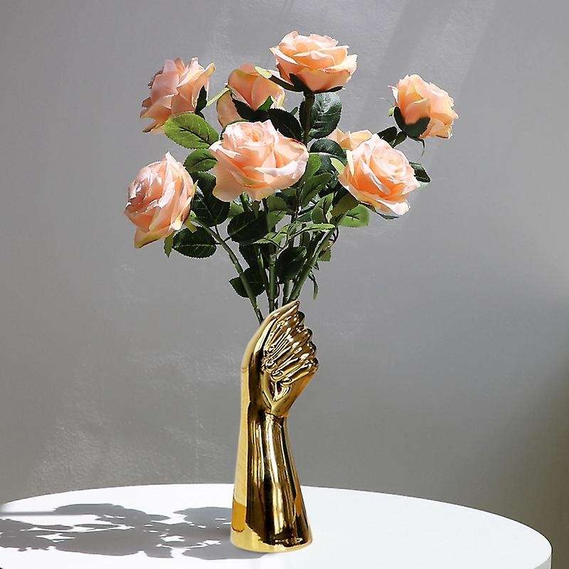 Nordic Ceramic Vase Modern Home Office Decoration Crafts Silver
