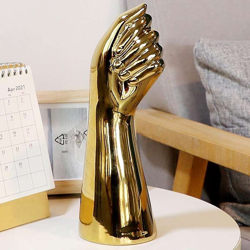Nordic Ceramic Vase Modern Home Office Decoration Crafts Gold