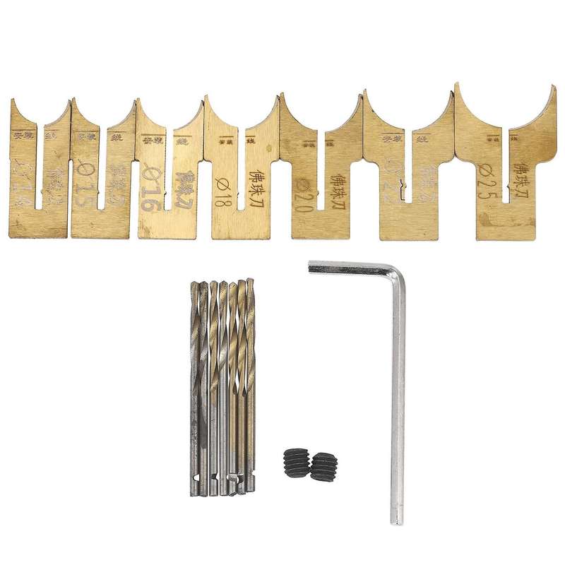 Wooden Beads Drill Bit Ball Milling Cutter Set 24pcs Woodworking Tool