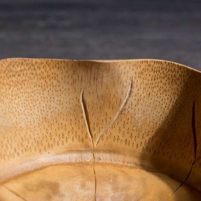 Bamboo Lotus Leaf Bowl Children's Bowl Tea Set Handicrafts
