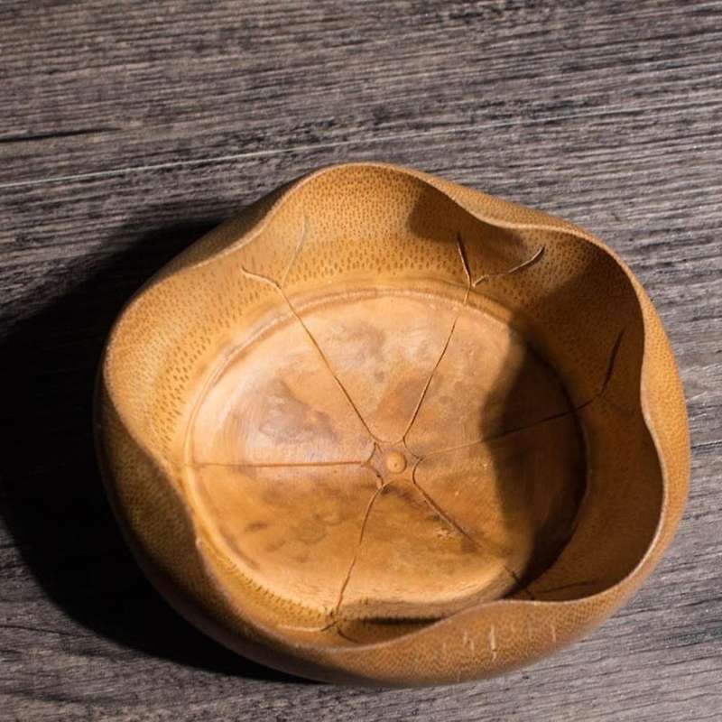 Bamboo Lotus Leaf Bowl Children's Bowl Tea Set Handicrafts