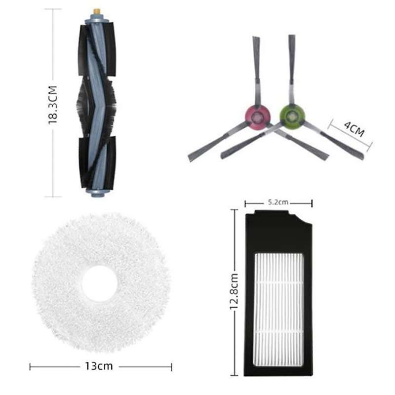 Main Brush Side Brushes Hepa Filters Mop for Ecovacs X1omni X1turbo