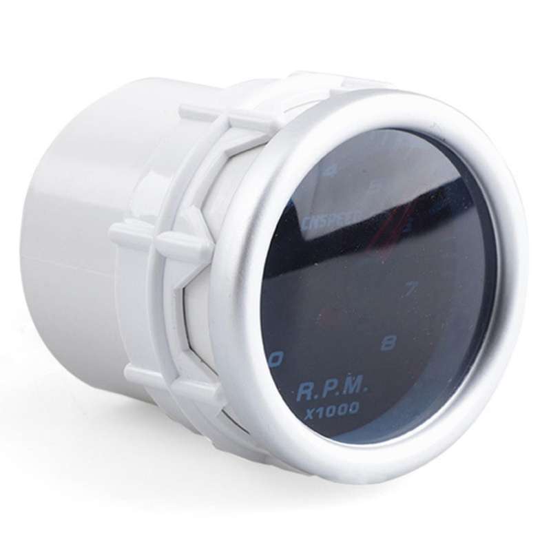 Cnspeed 52mm Auto Car Tachometer Tacho Gauge 0-8000 Rpm 12v White