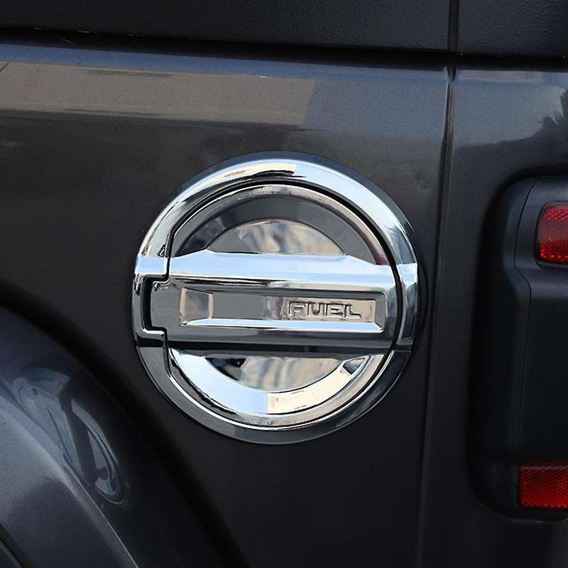 Car Tank Covers Gas Fuel Tank Cover Decoration, Abs Silver