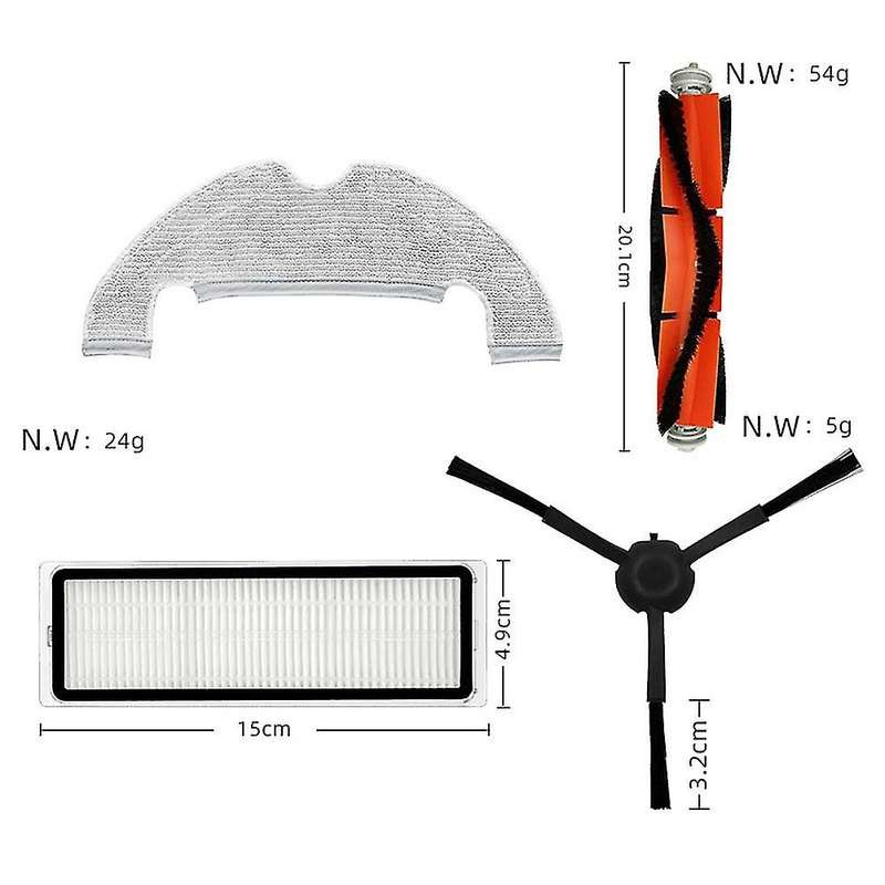 Main Side Brush Filter for Xiaomi Dreame Bot L10 Plus Z10 Pro Robotic
