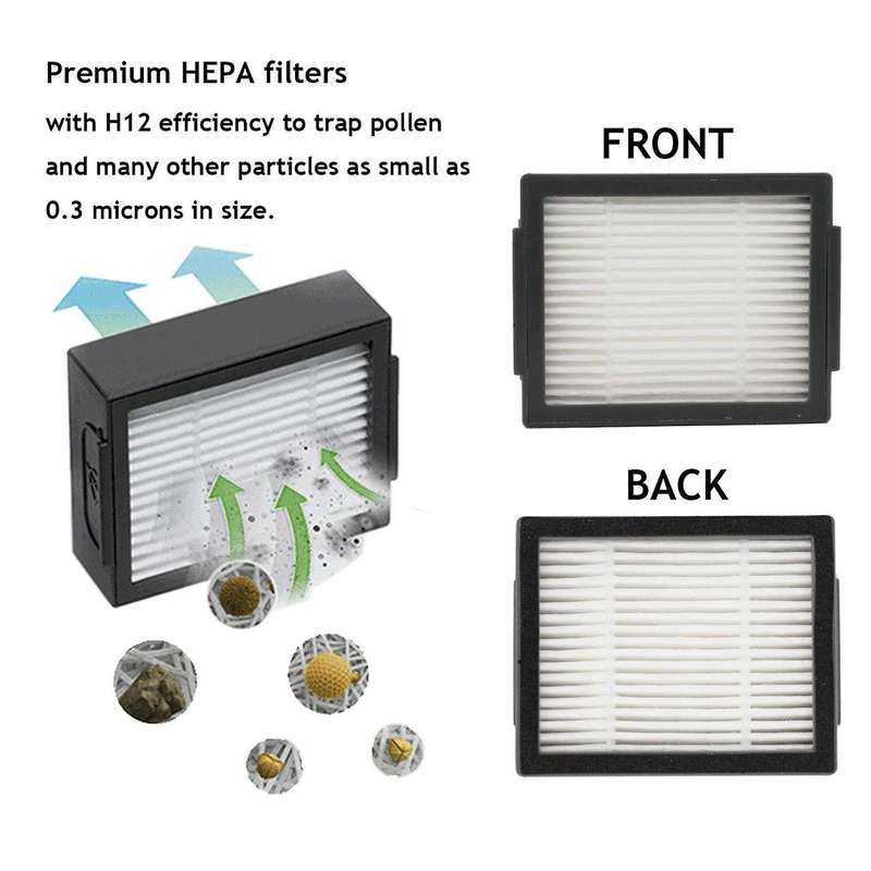 24 Pack Filter Brush for Irobot Roomba I7 E5 E6 Vacuum Cleaner Set