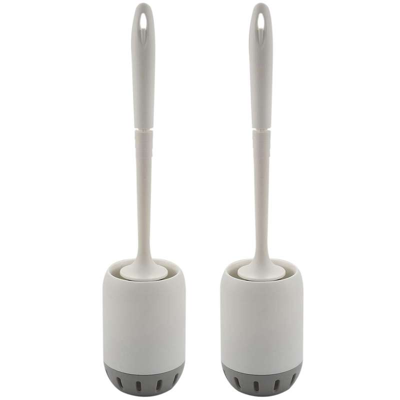 2x Bathroom Toilet Bowl Cleaner Brush Set Toilet Cleaning Brush Kit