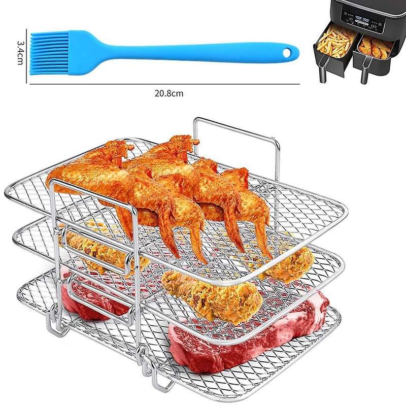Air Fryer Rack Stackable Dehydrator Rack for Ninja Dual Dz201 / Dz401
