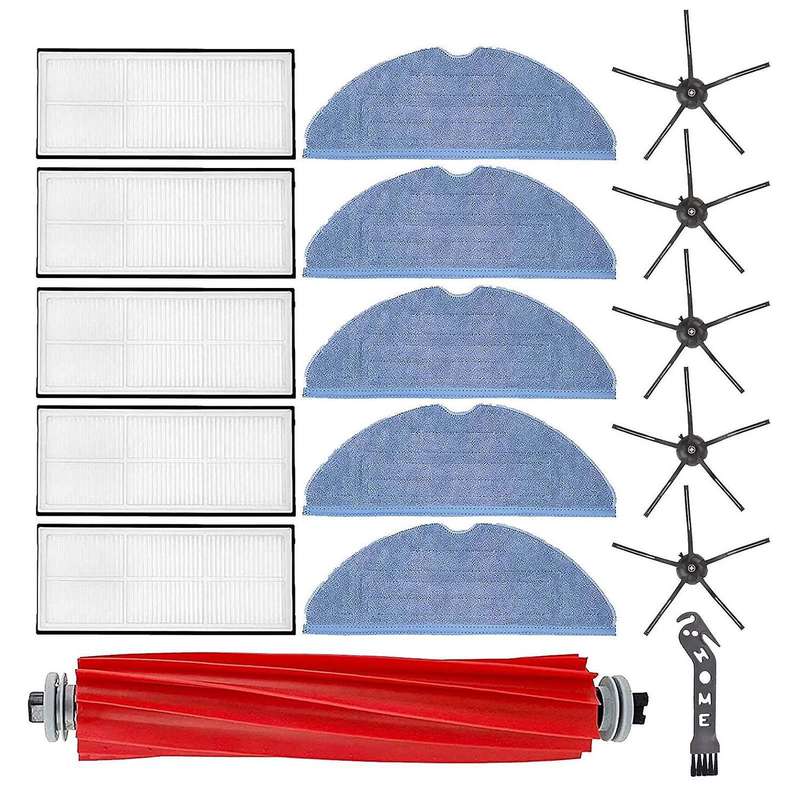 Replacement Parts Kit Main Brush Side Brushes Hepa Filters Mop Cloth