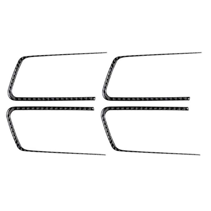 4pcs Carbon Fiber Inner Arm Door Bowl Handle Trim Frame Cover