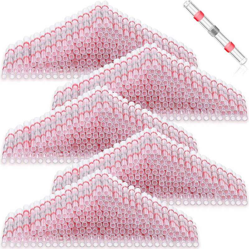 500 Pcs 22-18 Awg Red Solder Seal Wire Connectors Solder Waterproof