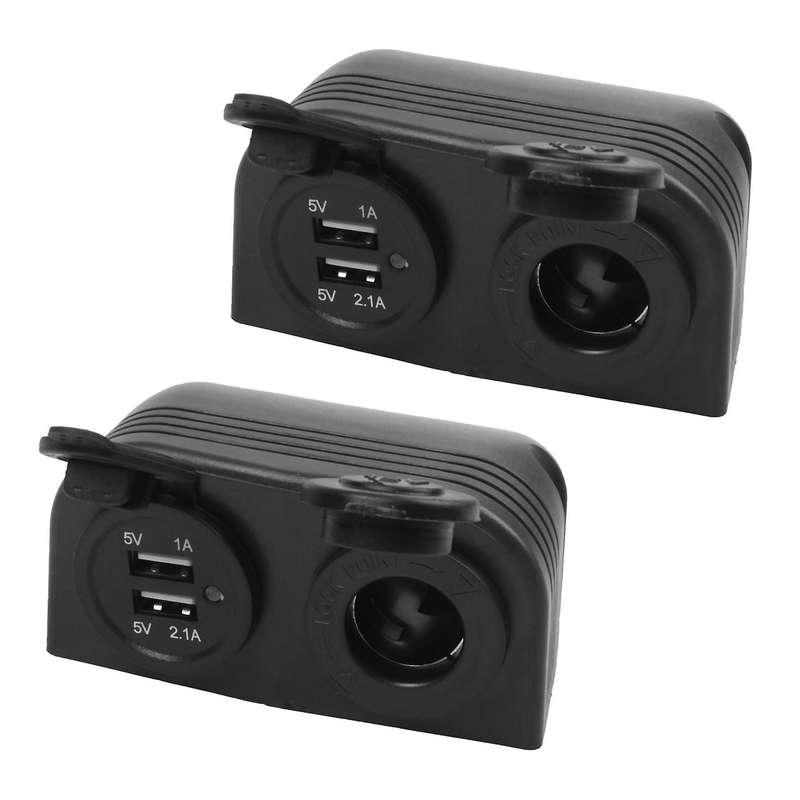 Dual Boat Caravan Usb Cigarette Lighter Socket Splitter 12v Charger