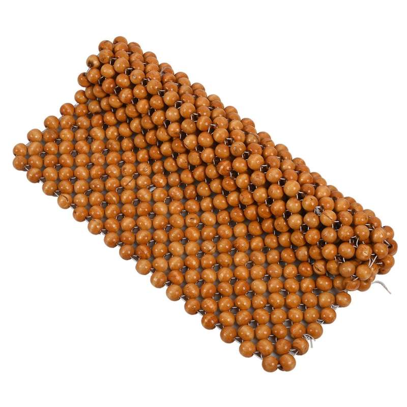 Car Seat Cushion Wooden Beads Chair Art Massage Cushion Beige