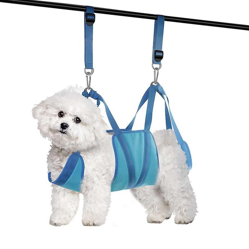 Pet Hammock for Pet Dog Restraint Bag with Grooming Tools, Blue L