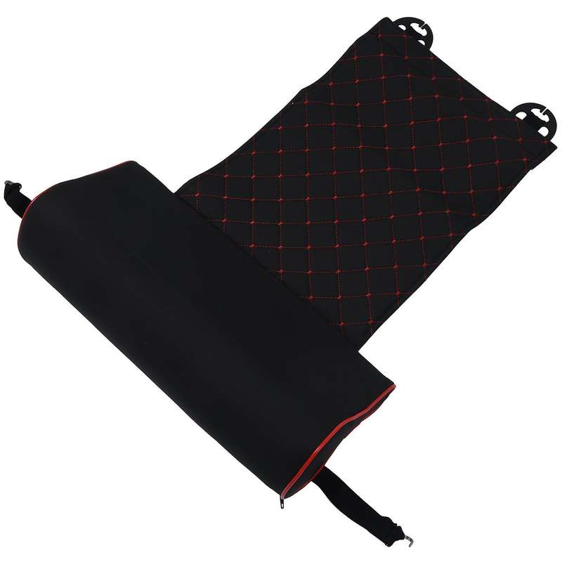 Automobile Seat Leather Leg Pad Support Extension Mat Black Red Line