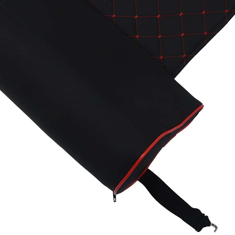 Automobile Seat Leather Leg Pad Support Extension Mat Black Red Line