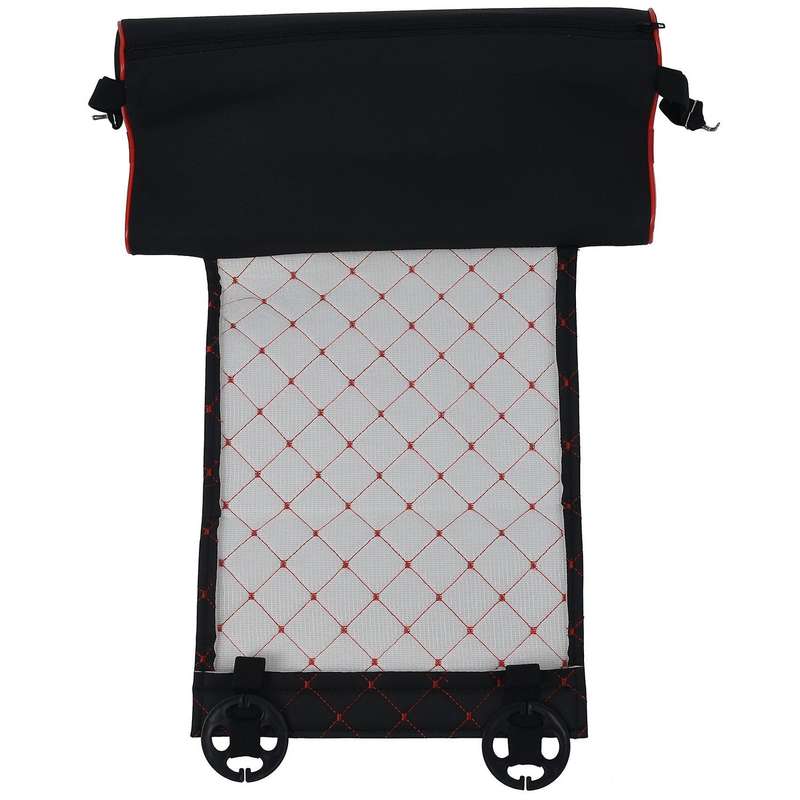 Automobile Seat Leather Leg Pad Support Extension Mat Black Red Line