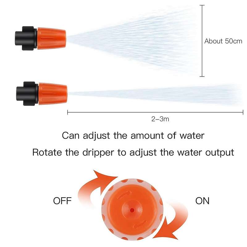 3-way Atomizing Nozzle, Adjustable Garden Irrigation Nozzle