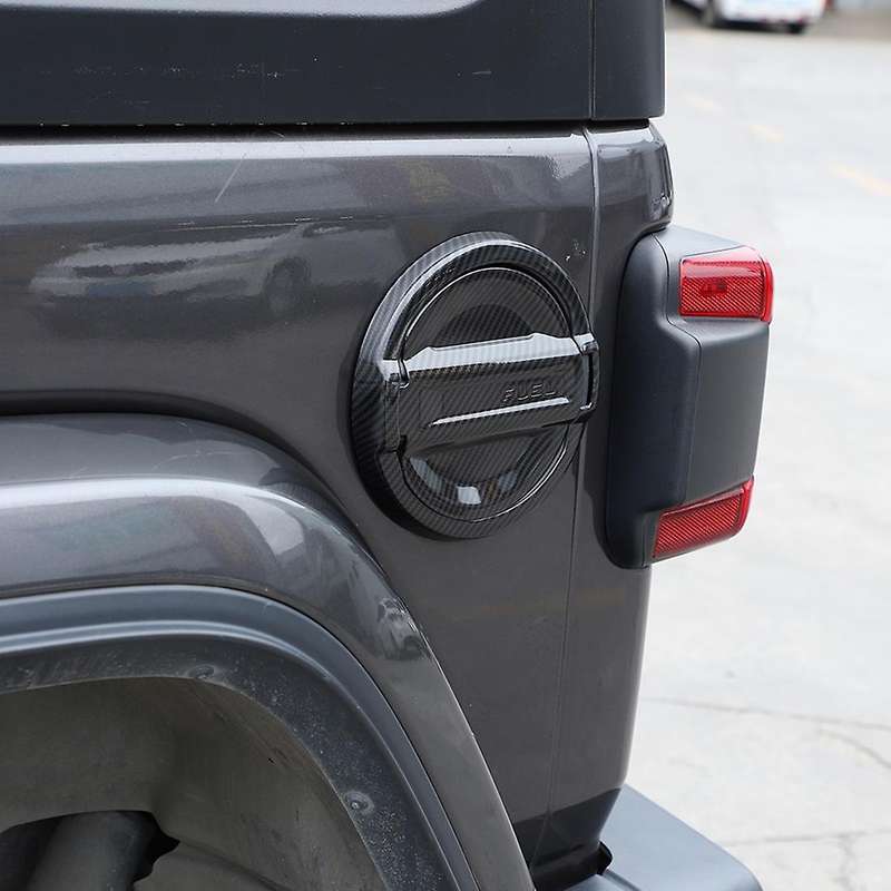 Car Tank Covers Gas Fuel Tank Cover Decoration, Abs Carbon Fiber