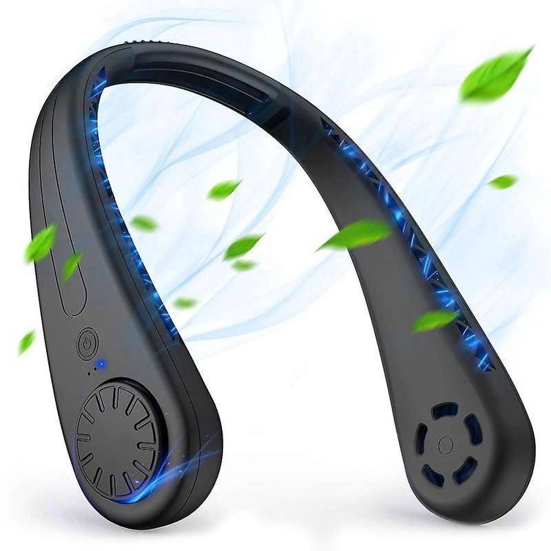 Bladeless Neck Fan,portable Fan Rechargeable,personal Fan,black