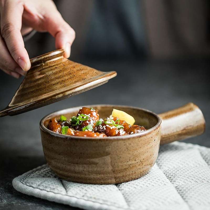 Chaozhou Casserole Ceramic Pottery Pot with Handle Clay Pot Japanese