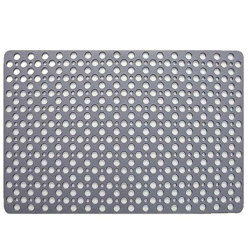 Tpe Bathroom Floor Shower Mats Anti Slip with Suction Cups Gray