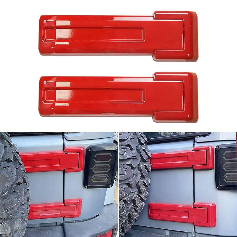 Tailgate Hinge Cover Spare Tire Rear Door Bracket Trim Cover ,red