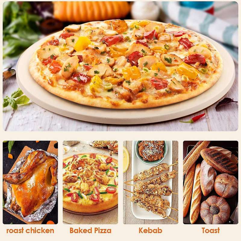 12inch Ceramic Pizza Baking Pan, for Grill Oven - Thermal Resistant