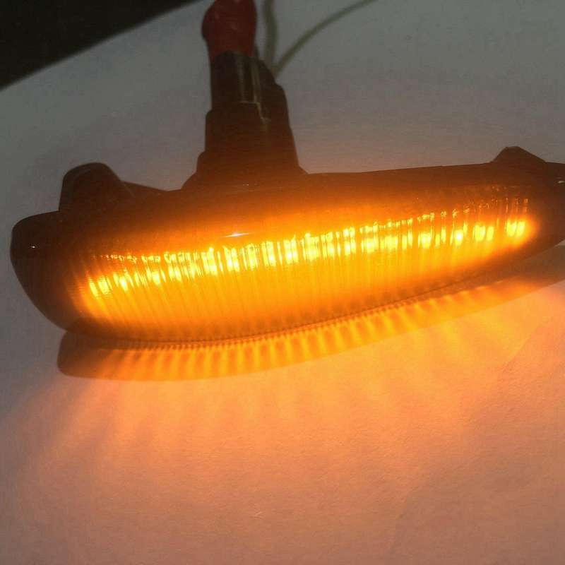 6x Smoked Lens Amber Led Front Side Marker Lights for Mitsubishi