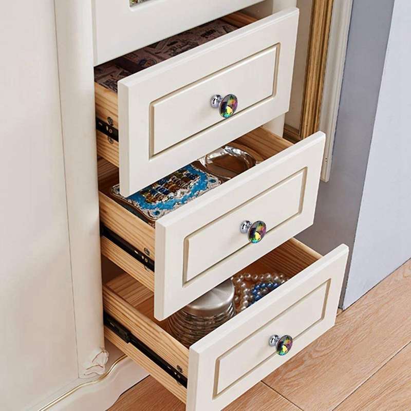 10pcs 30mm Colorful Knobs Glass Cabinet Knobs Drawer Pulls Handle