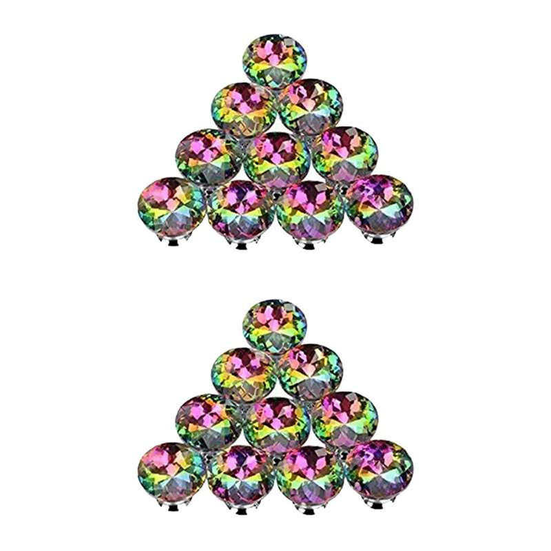 10pcs 30mm Colorful Knobs Glass Cabinet Knobs Drawer Pulls Handle