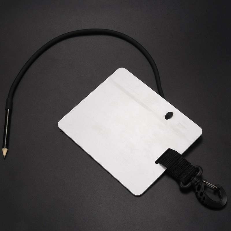 2x Dive Writing Slate with Swivel Clip and Pencil for Water Diving