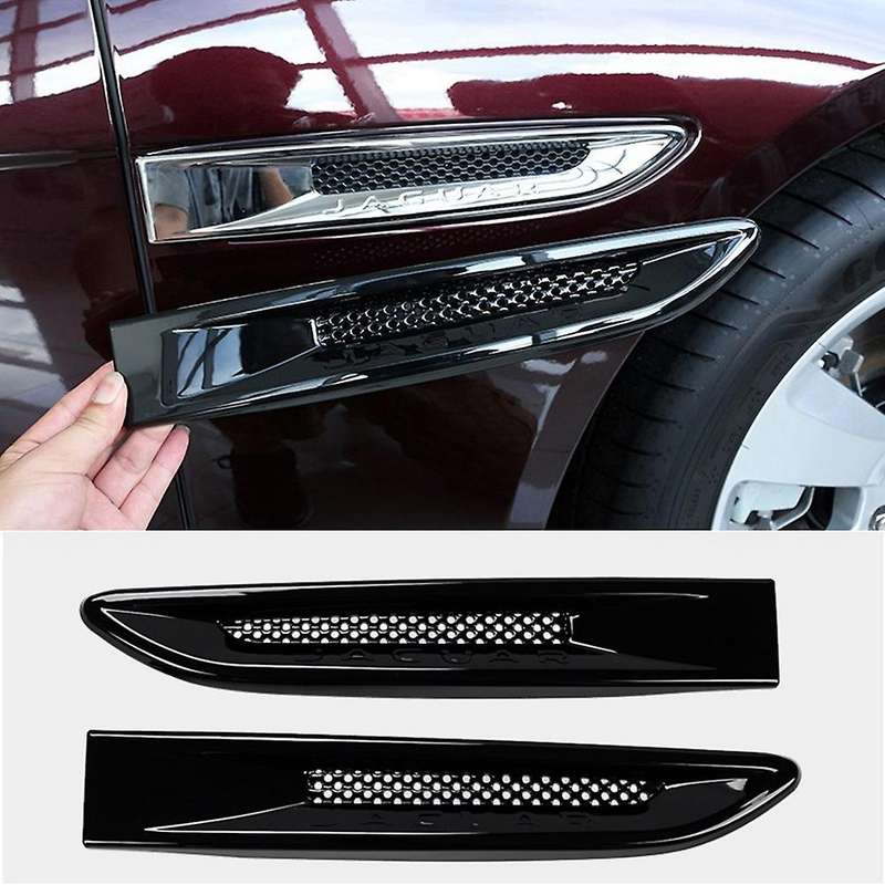 For -jaguar Xel 2018 2019 Car Side Fender Air Vent Cover,black