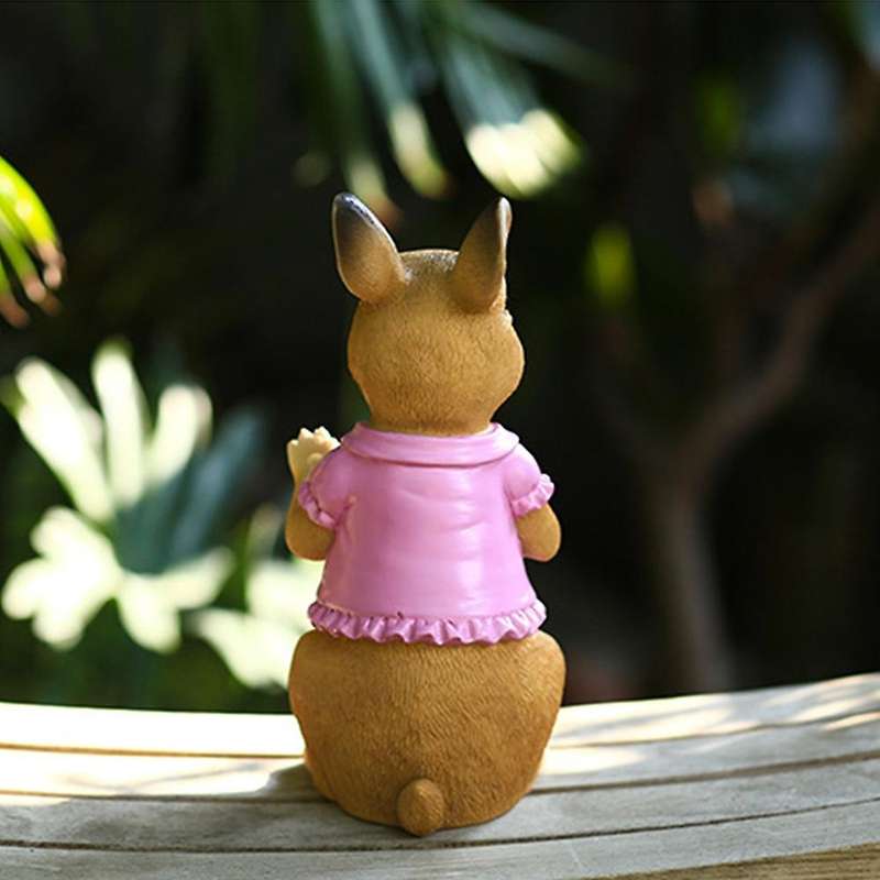 Resin Easter Bunny Statue Rabbit Doll Room Decor Living Room Garden
