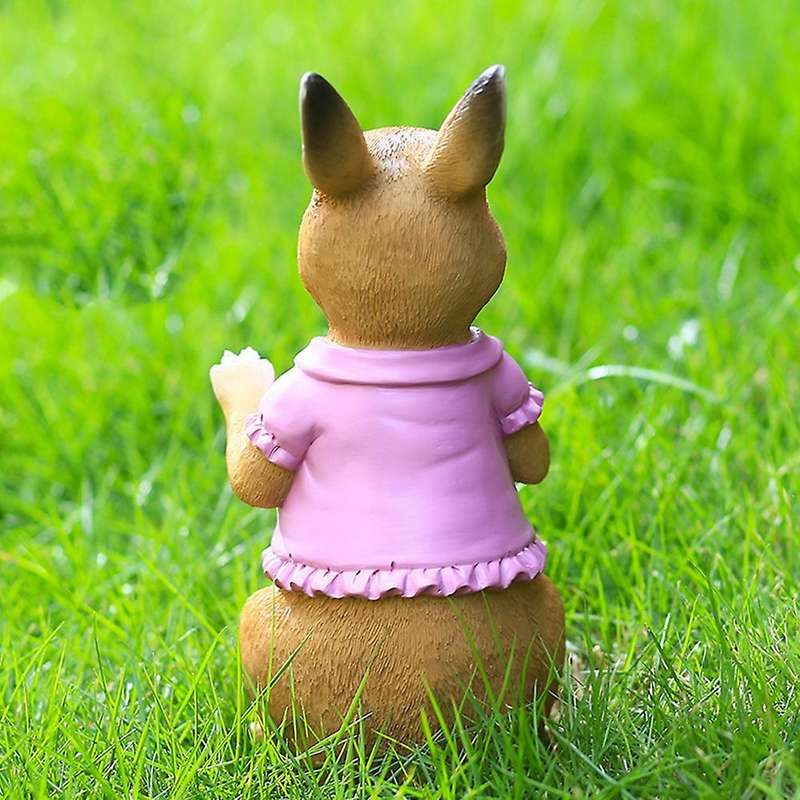 Resin Easter Bunny Statue Rabbit Doll Room Decor Living Room Garden