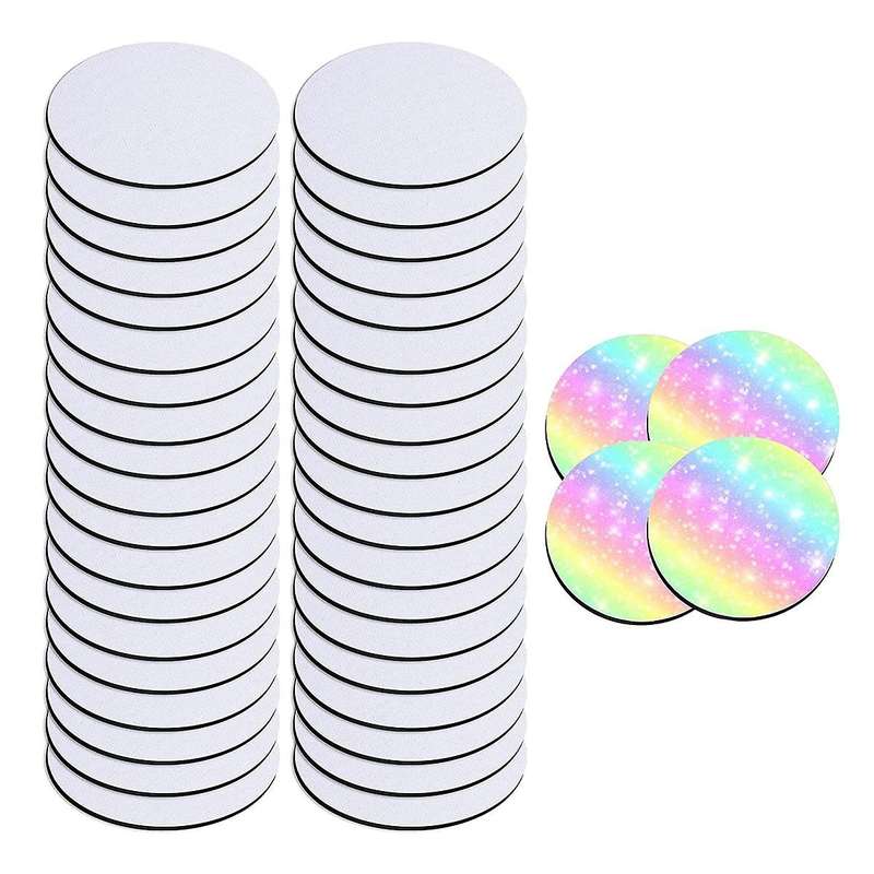 60 Pcs Sublimation Blank Coasters,for Thermal Sublimation Diy Crafts