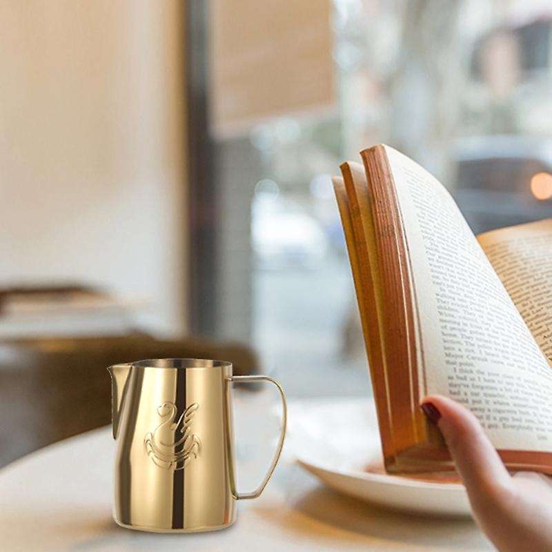600ml Stainless Steel Coffee Pitcher Milk Frothing Cup,b