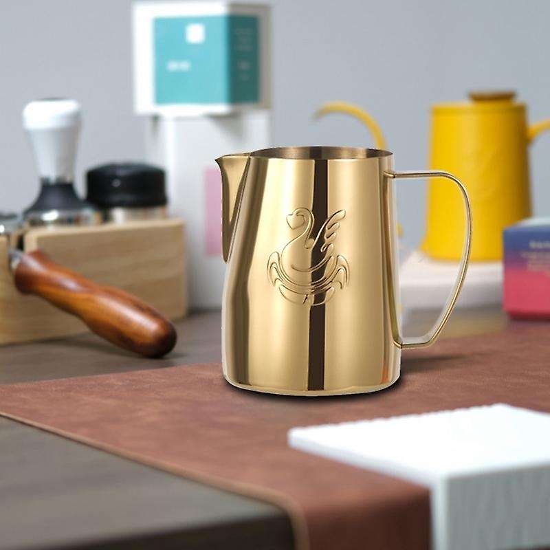 600ml Stainless Steel Coffee Pitcher Milk Frothing Cup,b