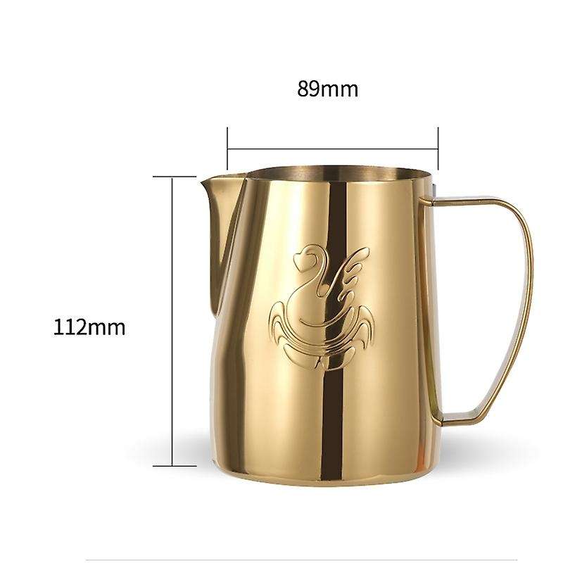 600ml Stainless Steel Coffee Pitcher Milk Frothing Cup,b