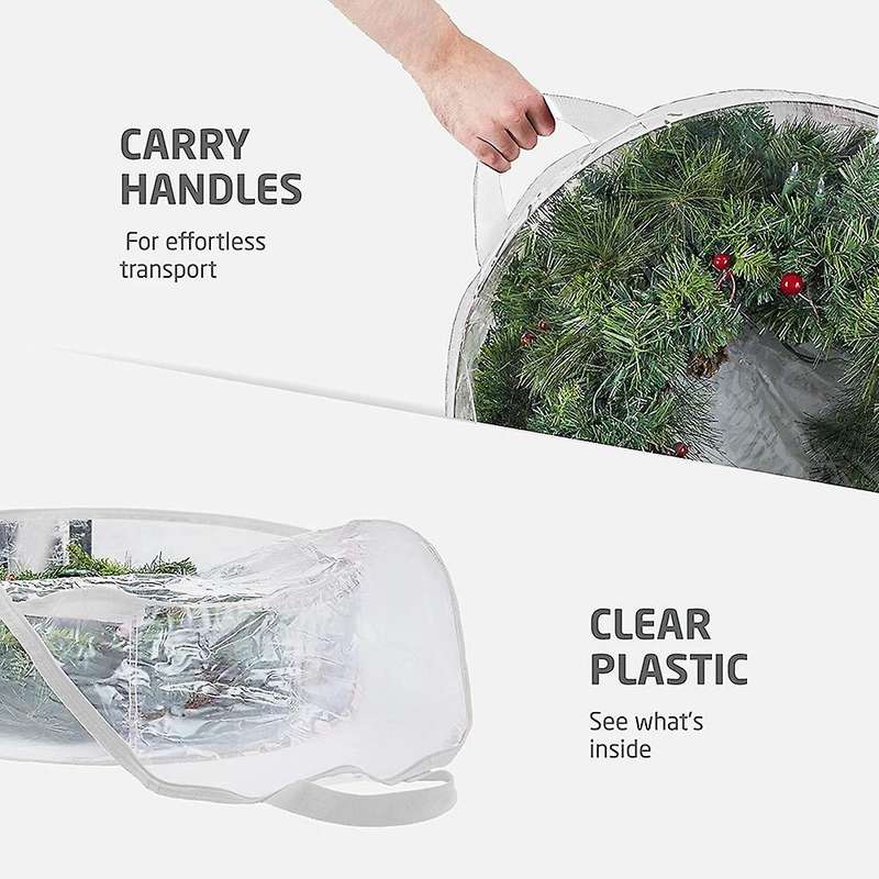 Christmas Wreath Storage Box 24 Inches-artificial Holiday Bag-b